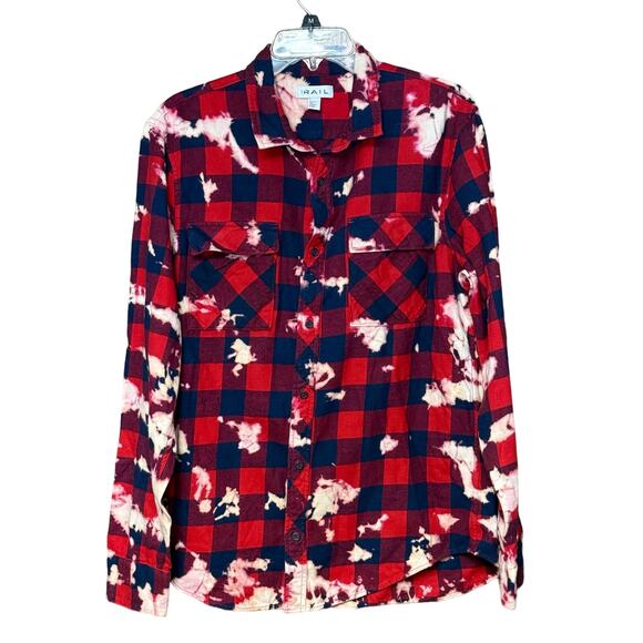 The RAIL bleach plaid shirt thick long sleeve as seen on Blackish red blue men L - Picture 1 of 5